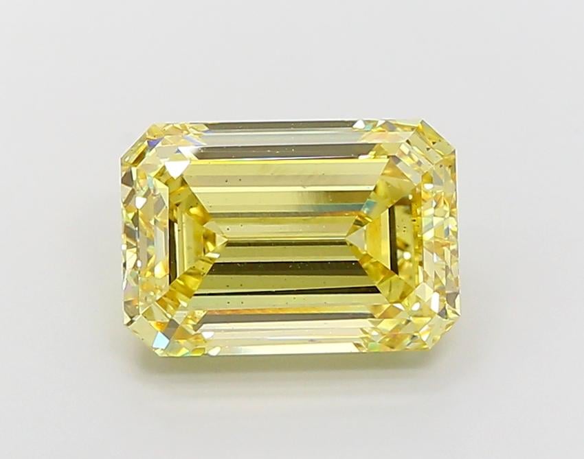 6.65 Ct. Fancy Intense  Yellow Emerald Lab Grown Diamond