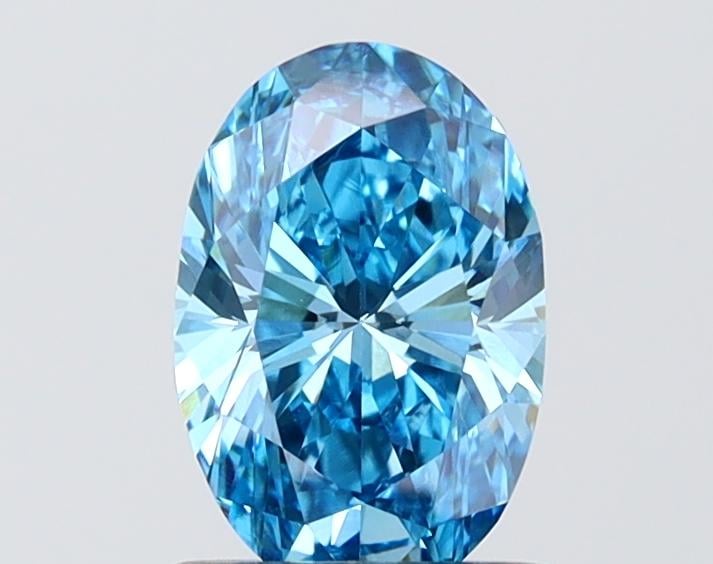1.06 Ct. Fancy Vivid Blue Blue Oval Lab Grown Diamond