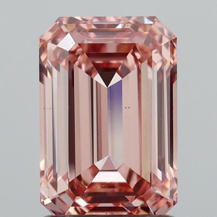 1.55 Ct. Fancy Intense Brownish Pink Emerald Lab Grown Diamond
