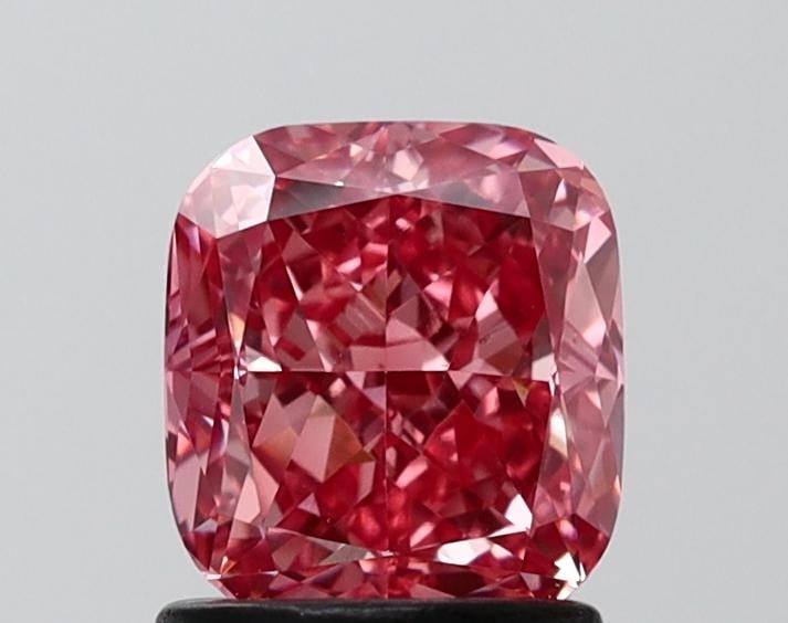 1.50 Ct. Fancy Vivid Pink Cushion Lab Grown Diamond
