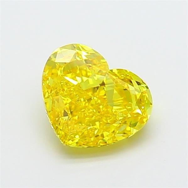 1.53 Ct. Fancy Vivid Yellow Heart Lab Grown Diamond