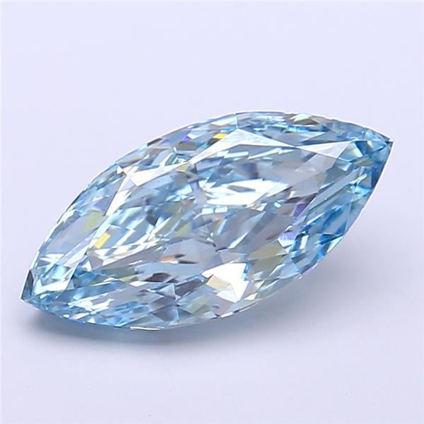 2.50 Ct. Fancy Vivid Blue Marquise Lab Grown Diamond