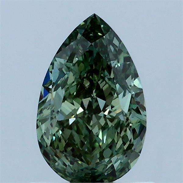 1.02 Ct. Fancy Vivid Green Pear Lab Grown Diamond