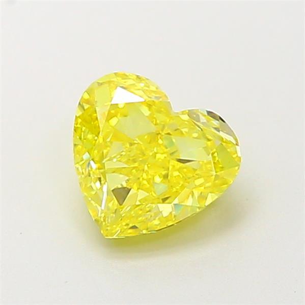 0.89 Ct. Fancy Vivid Yellow Heart Lab Grown Diamond