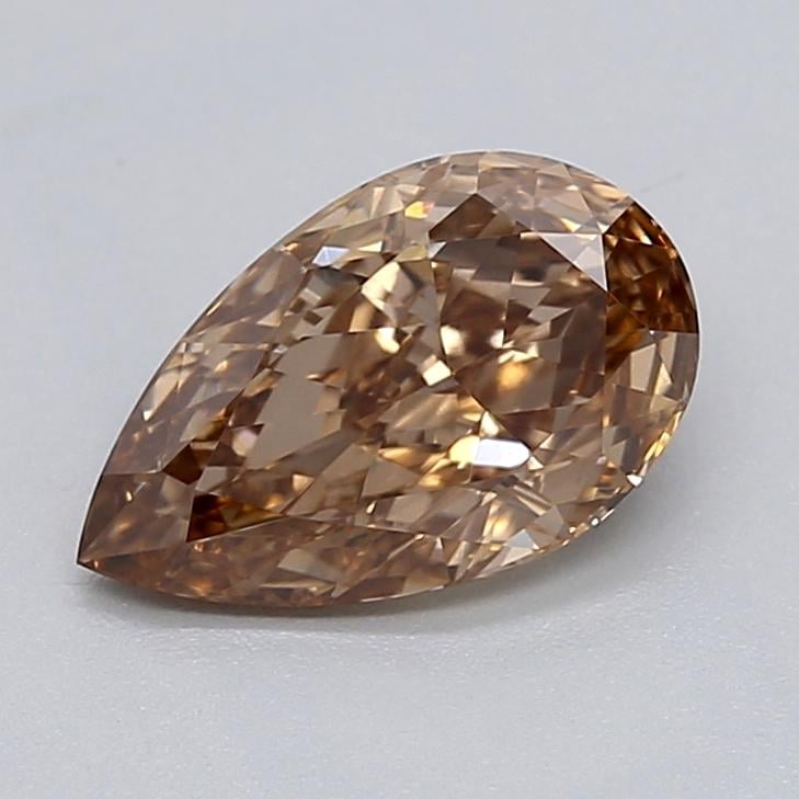 1.18 Ct. Light  Brown Pear Lab Grown Diamond