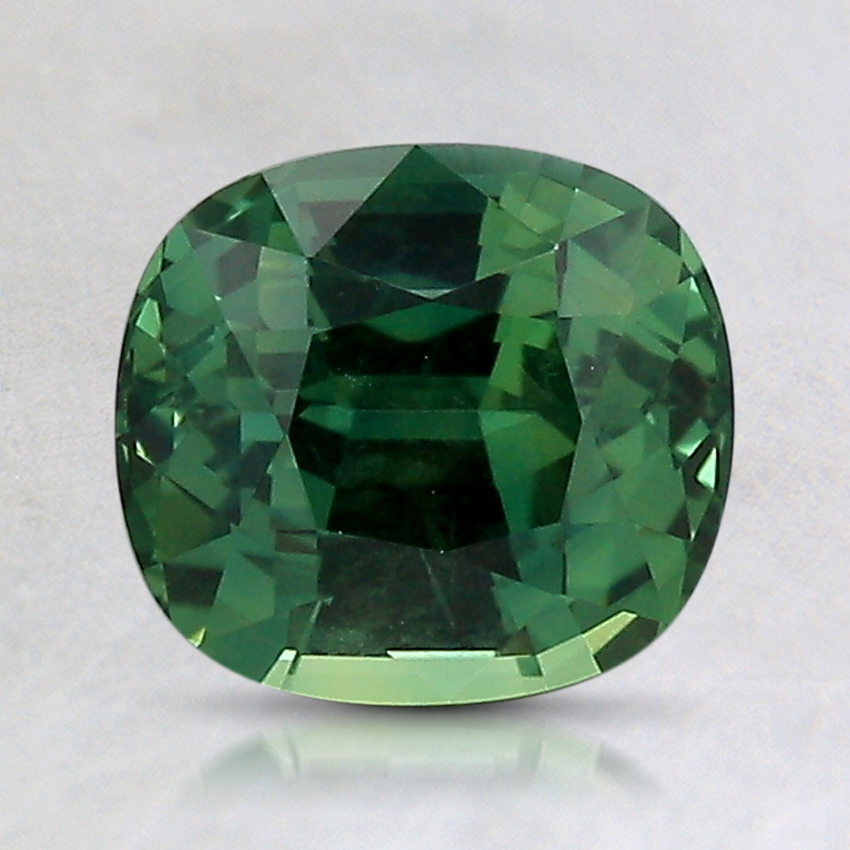 7.4x6.7mm Unheated Teal Cushion Montana Sapphire