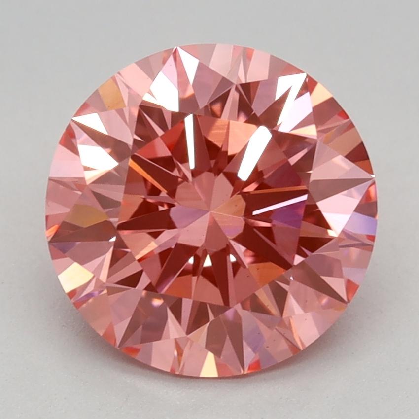 2.08 Ct. Fancy Vivid Pink Round Lab Grown Diamond