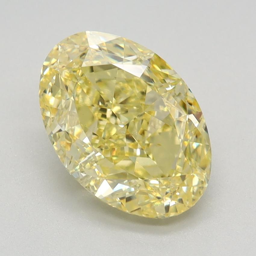2.10 Ct. Fancy Intense Yellow Oval Lab Grown Diamond