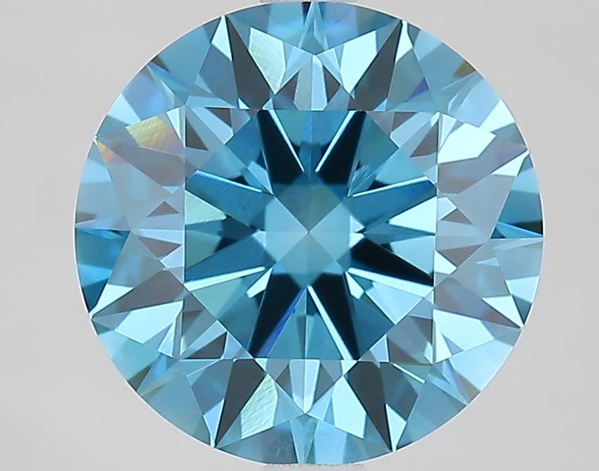 3.09 Ct. Fancy Vivid Blue Round Lab Grown Diamond