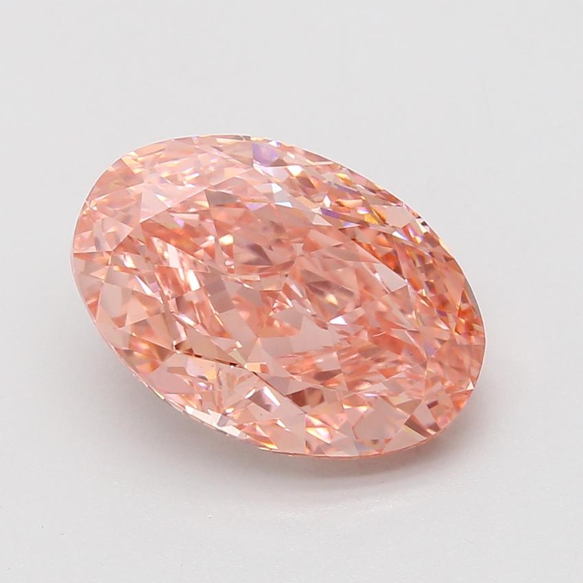 7.14 Ct. Fancy Vivid Pink Oval Lab Grown Diamond