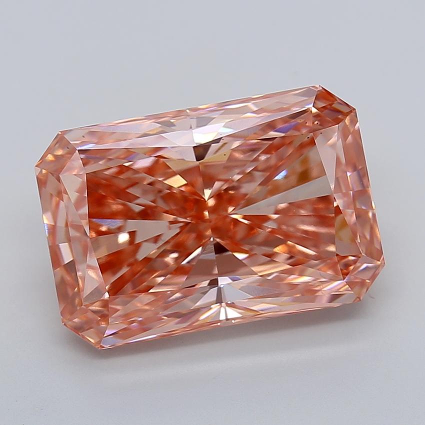 10.11 Ct. Fancy Vivid  Pink Radiant Lab Grown Diamond