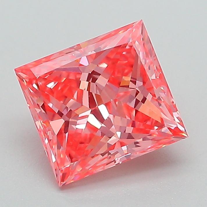 1.58 Ct. Fancy Vivid Pink Princess Lab Grown Diamond