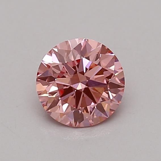 0.45 Ct. Fancy Vivid Pink Round Lab Grown Diamond
