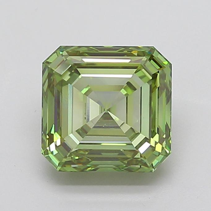 4.71 Ct. Fancy Intense  Green Asscher Lab Grown Diamond