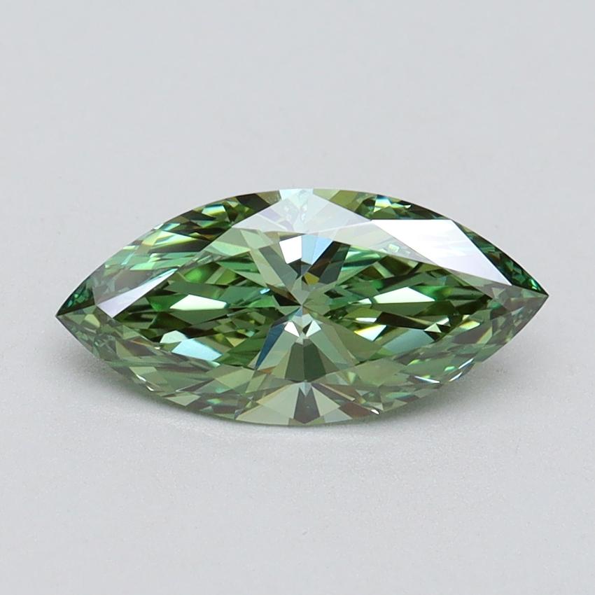 1.11 Ct. Fancy Vivid Green Marquise Lab Grown Diamond