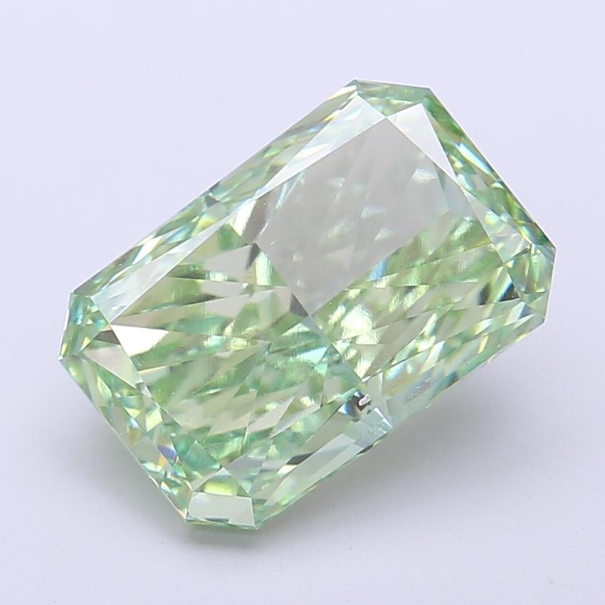 5.00 Ct. Fancy Vivid Green Radiant Lab Grown Diamond
