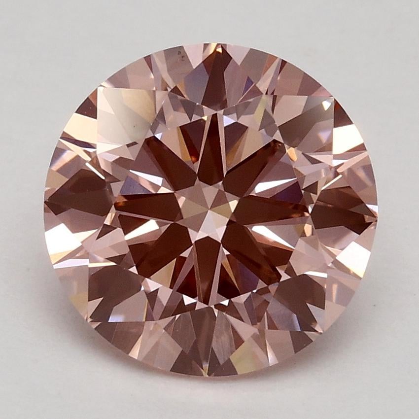 2.10 Ct. Fancy Intense Pink Round Lab Grown Diamond