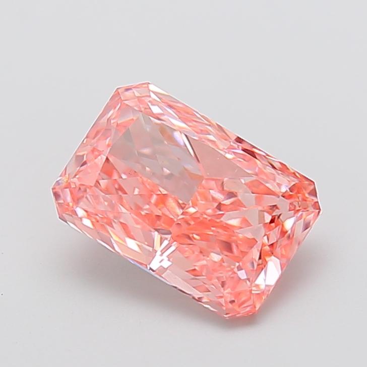 3.01 Ct. Fancy Vivid Pink Radiant Lab Grown Diamond