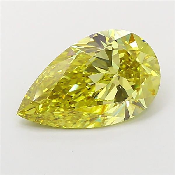 2.64 Ct. Fancy Intense Yellow Pear Lab Grown Diamond