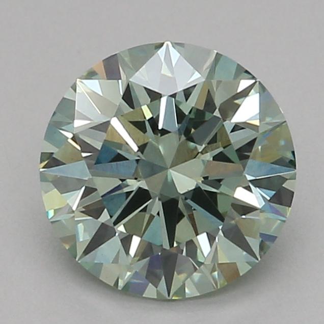 0.73 Ct. Fancy Vivid Green Round Lab Grown Diamond