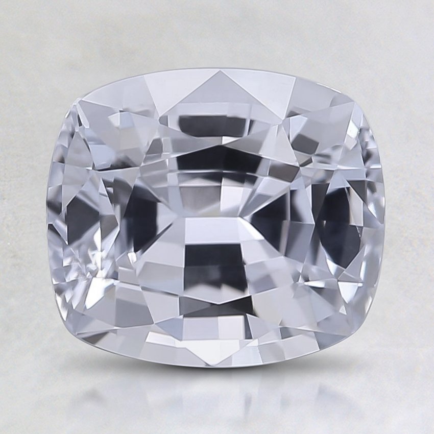 8x7mm White Cushion Sapphire