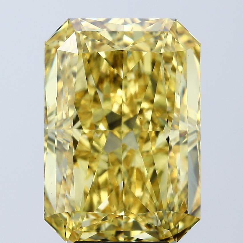 8.09 Ct. Fancy Vivid Yellow Radiant Lab Grown Diamond