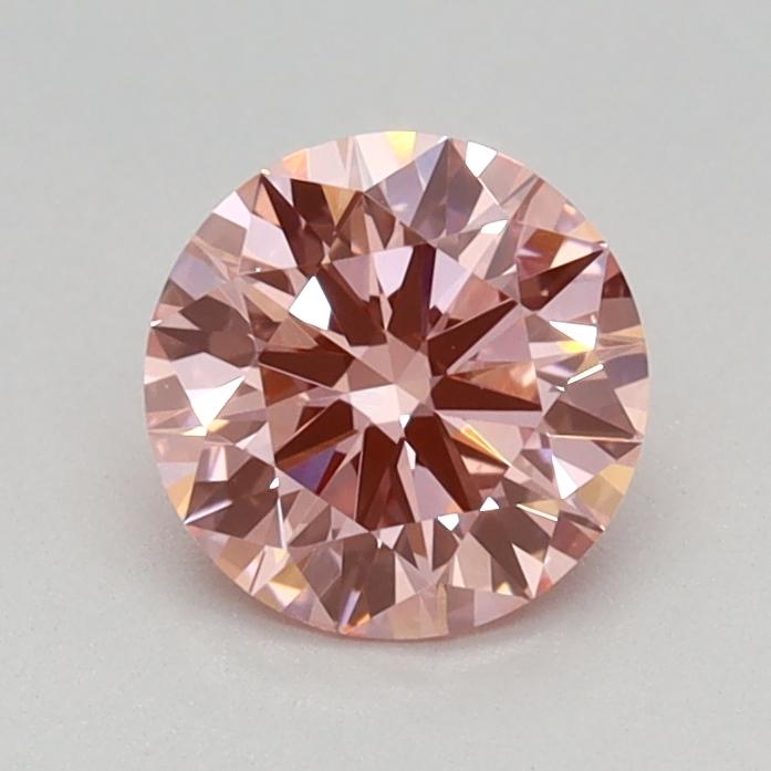 0.61 Ct. Fancy Vivid Pink Round Lab Grown Diamond