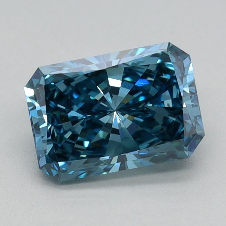 0.83 Ct. Fancy Vivid Blue Radiant Lab Grown Diamond