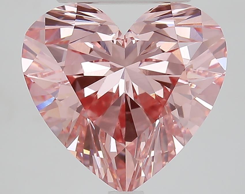 4.90 Ct. Fancy Vivid Pink Heart Lab Grown Diamond