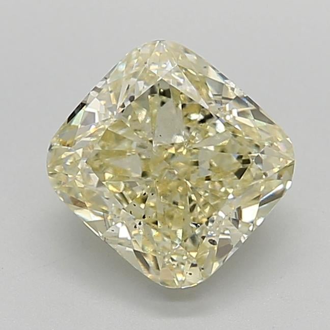 2.77 Ct. Fancy Light Yellow Cushion Lab Grown Diamond