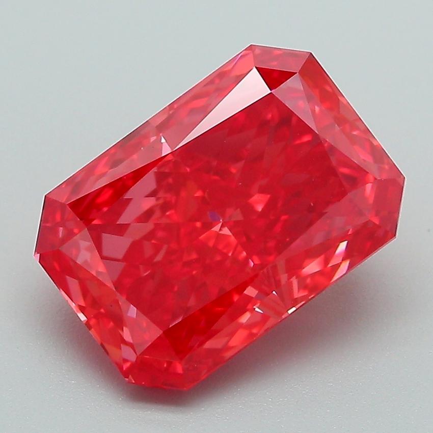 4.00 Ct. Fancy Vivid Red Radiant Lab Grown Diamond