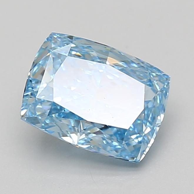 2.04 Ct. Fancy Vivid Blue Cushion Lab Grown Diamond