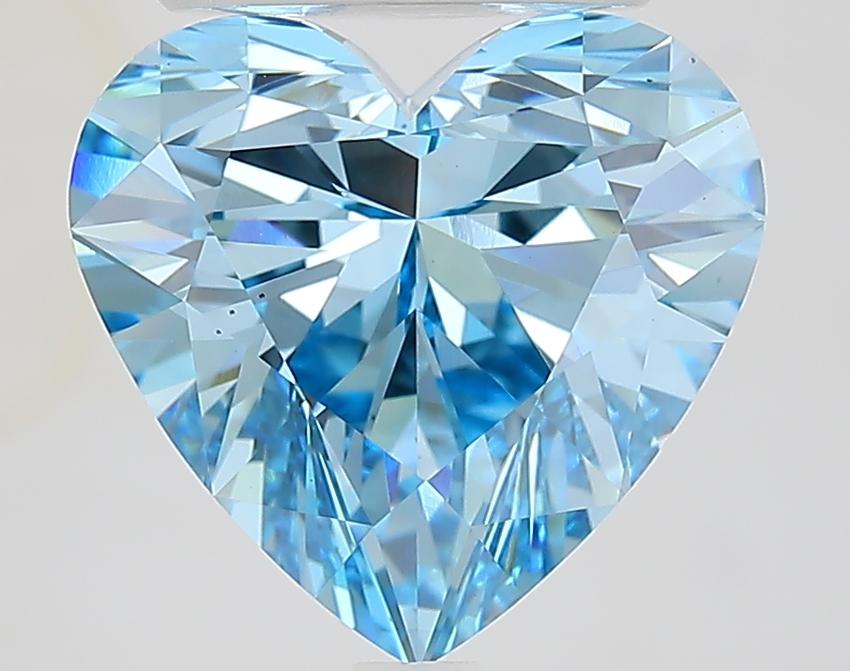 4.26 Ct. Fancy Vivid Blue Heart Lab Grown Diamond