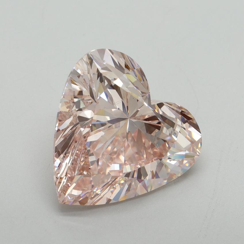10.24 Ct. Fancy Intense Pink Heart Lab Grown Diamond