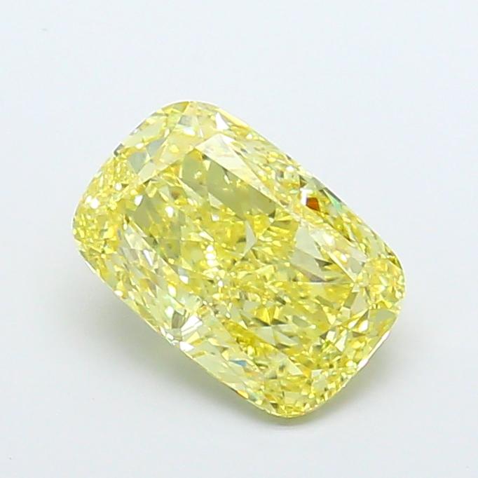 4.53 Ct. Fancy Yellow Cushion Lab Grown Diamond