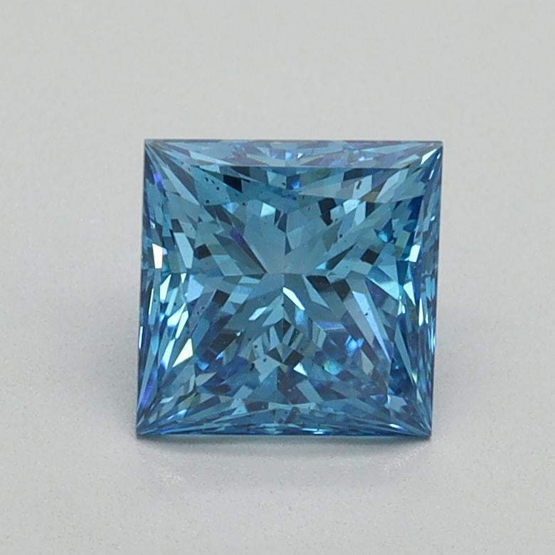1.05 Ct. Fancy Vivid Blue Princess Lab Grown Diamond
