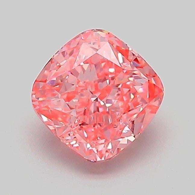 1.02 Ct. Fancy Vivid Pink Cushion Lab Grown Diamond