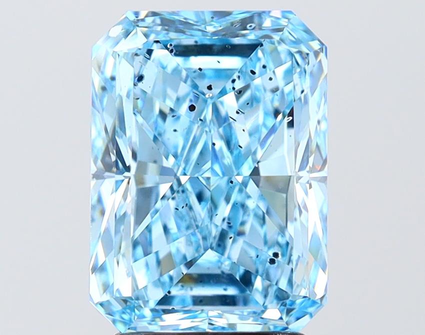 3.00 Ct. Fancy Vivid Blue Blue Radiant Lab Grown Diamond