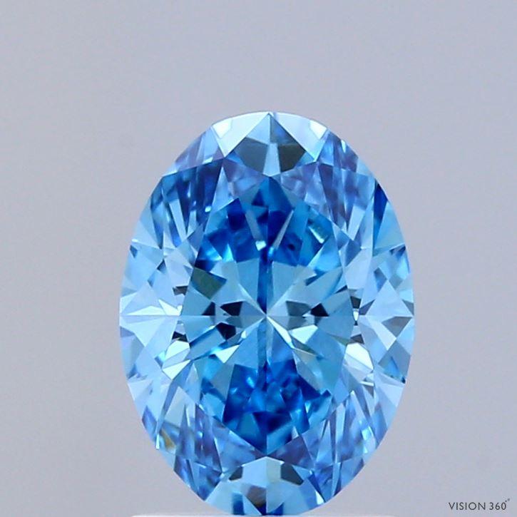 1.50 Ct. Fancy Vivid Blue Oval Lab Grown Diamond
