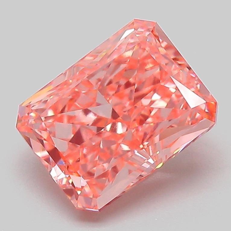 2.42 Ct. Fancy Vivid  Pink Radiant Lab Grown Diamond