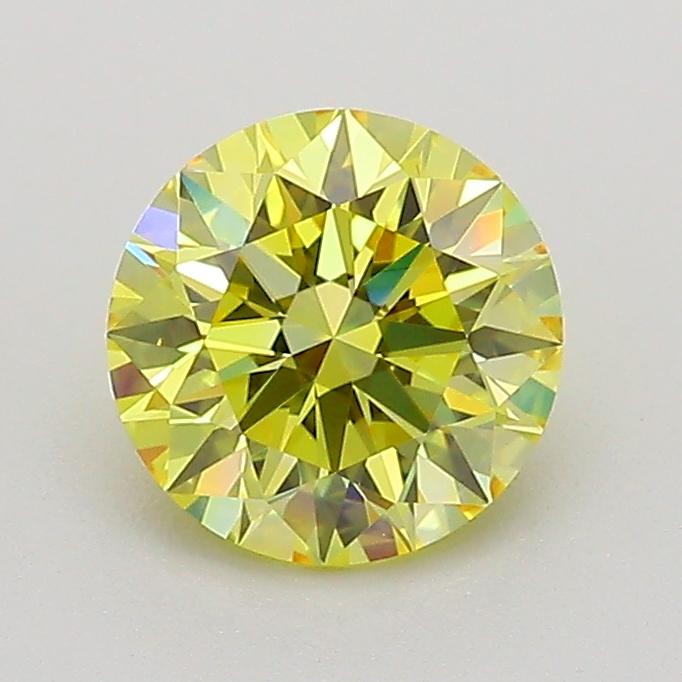 1.06 Ct. Fancy Intense  Yellow Round Lab Grown Diamond
