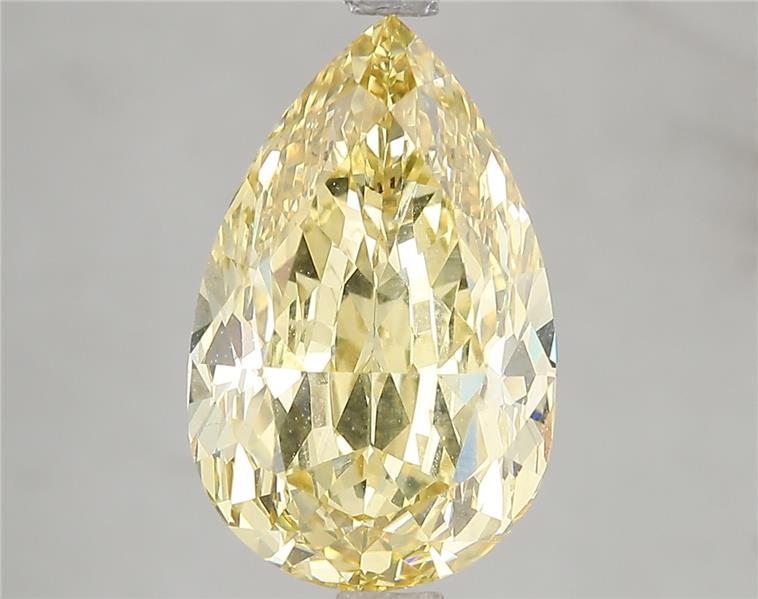 5.13 Ct. Fancy Vivid Yellow Pear Lab Grown Diamond