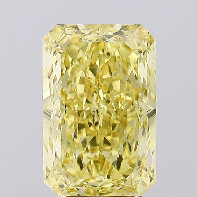 6.07 Ct. Fancy Intense Yellow Radiant Lab Grown Diamond