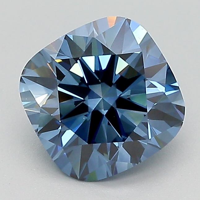 1.52 Ct. Fancy Deep Blue Cushion Lab Grown Diamond