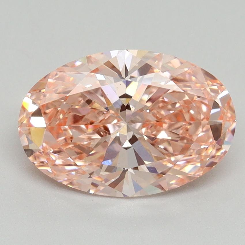 2.18 Ct. Fancy Vivid Pink Oval Lab Grown Diamond