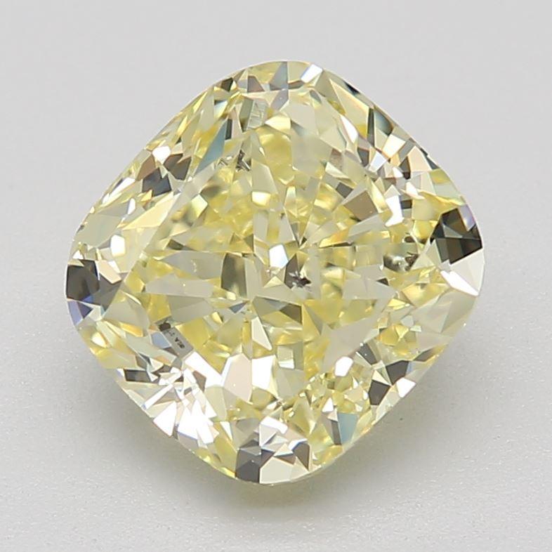 2.10 Ct. Fancy Yellow Cushion Diamond