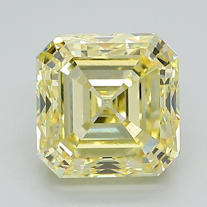 2.49 Ct. Fancy Intense Yellow Asscher Lab Grown Diamond