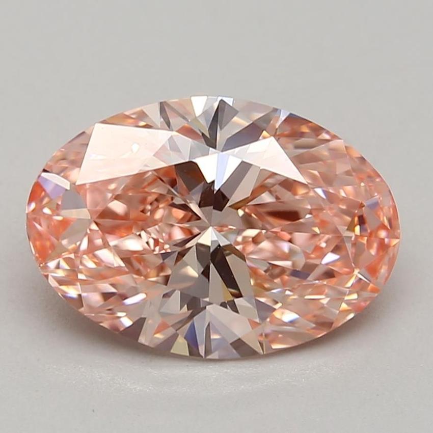 2.21 Ct. Fancy Vivid Pink Oval Lab Grown Diamond
