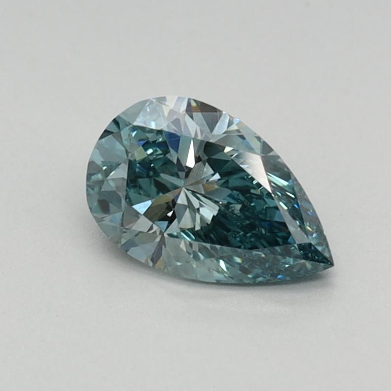 0.45 Ct. Fancy Vivid Green Pear Lab Grown Diamond