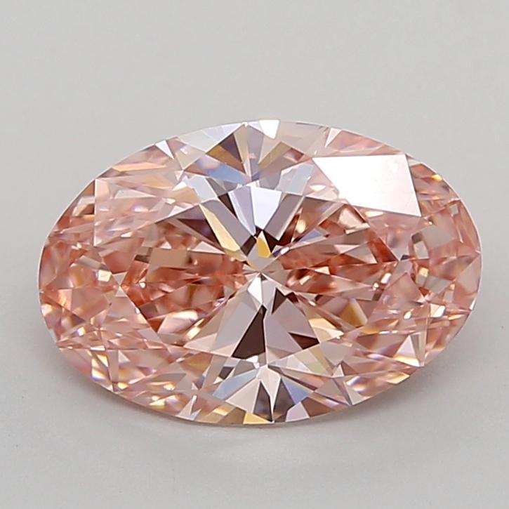 3.01 Ct. Fancy Vivid  Pink Oval Lab Grown Diamond